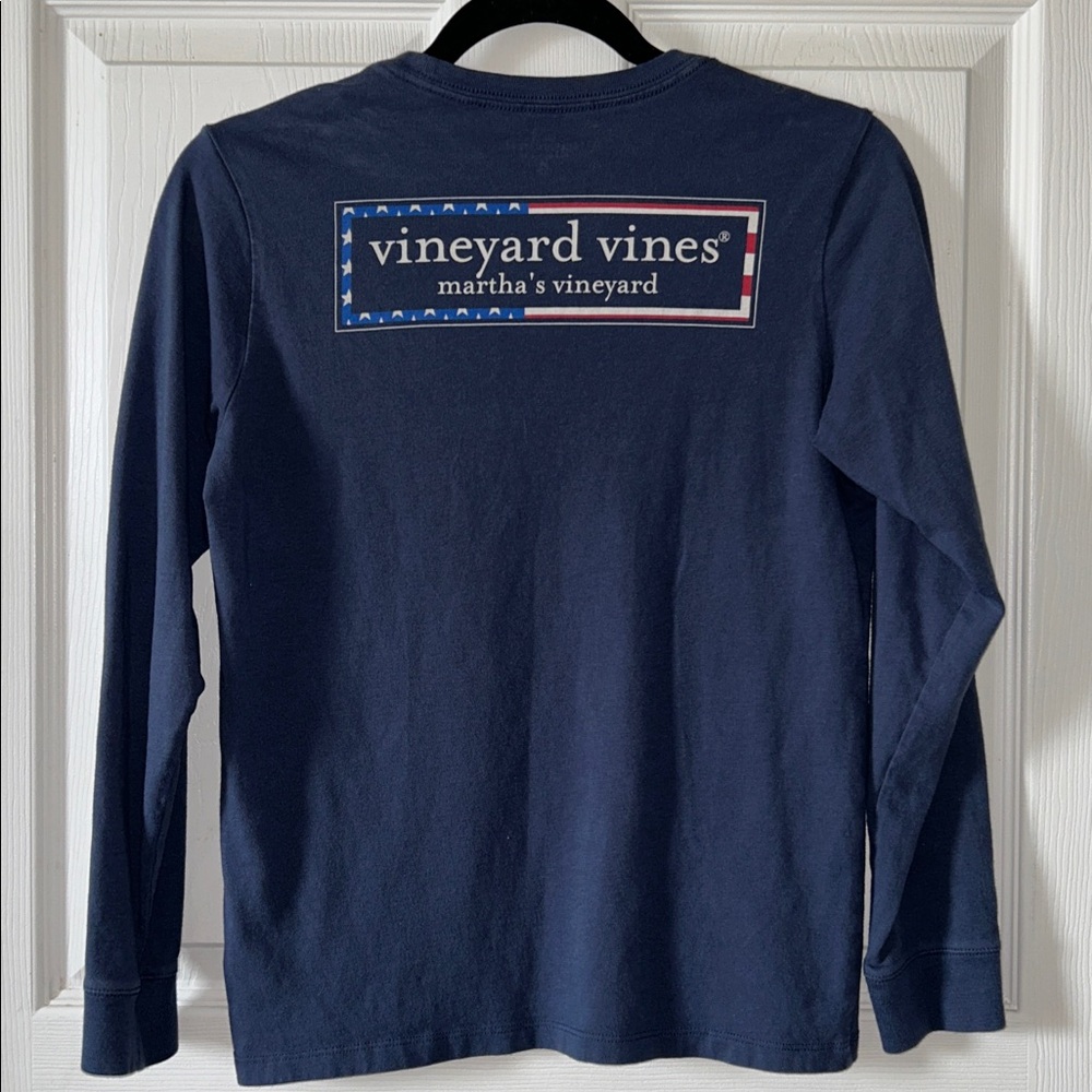 Vineyard Vines Long Sleeve Martha’s Vineyard T-Shirt in Navy Size Medium